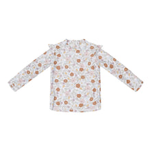 Load image into Gallery viewer, Little Dutch Swim T-shirt long sleeves ruffles - Vintage Flowers

