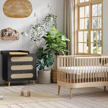 Load image into Gallery viewer, VOX Paris &amp; Canne Baby Cot Bed 2 Piece Set - Birch &amp; Black
