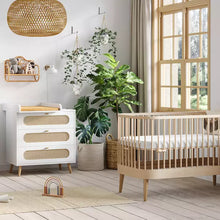 Load image into Gallery viewer, VOX Paris &amp; Canne Baby Cot Bed 2 Piece Set - Birch &amp; White
