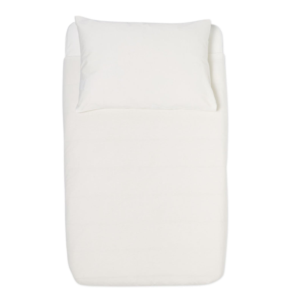 Little Green Sheep Organic Duvet & Pillow Cover Set - Cot Bed White