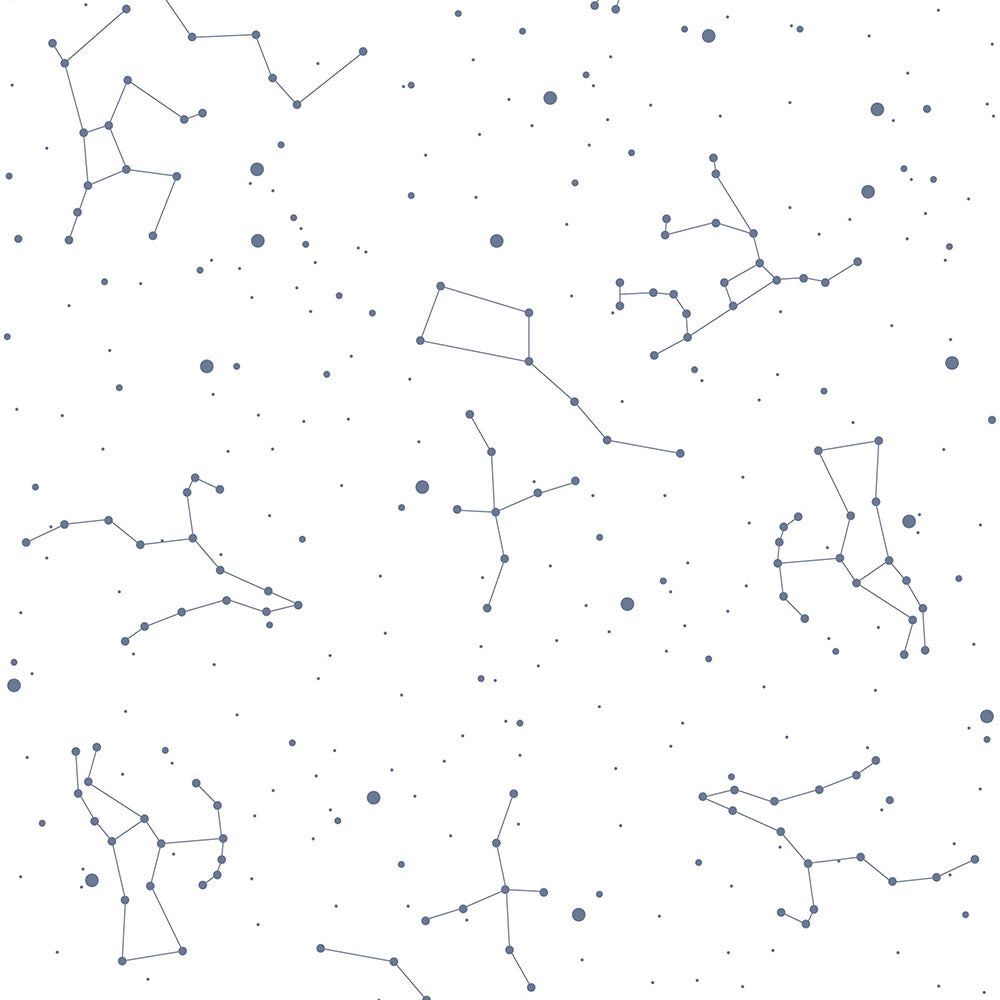 DEKORNIK WALLPAPER - SIMPLE cosmos white and blue  - L: 50 x H: 280