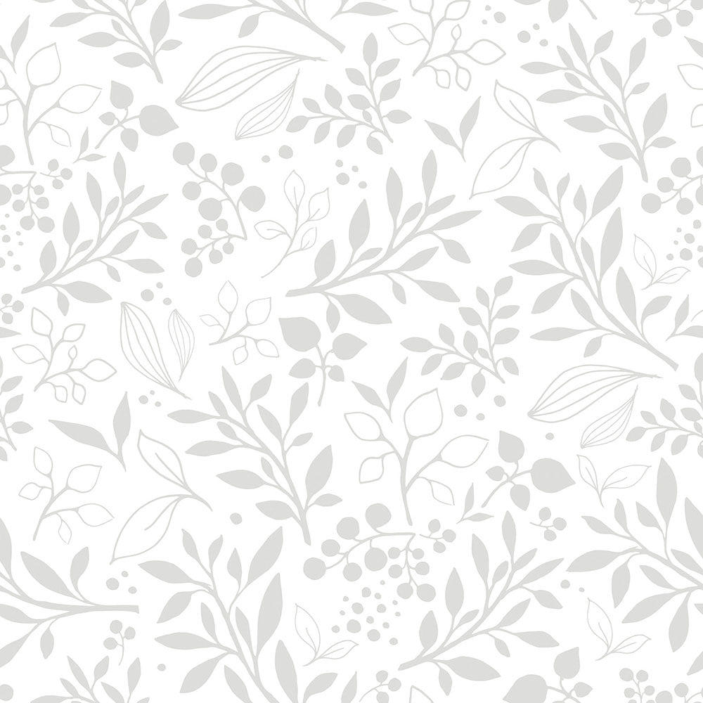 DEKORNIK WALLPAPER - SIMPLE subtle flowers gray  - L: 50 x H: 280