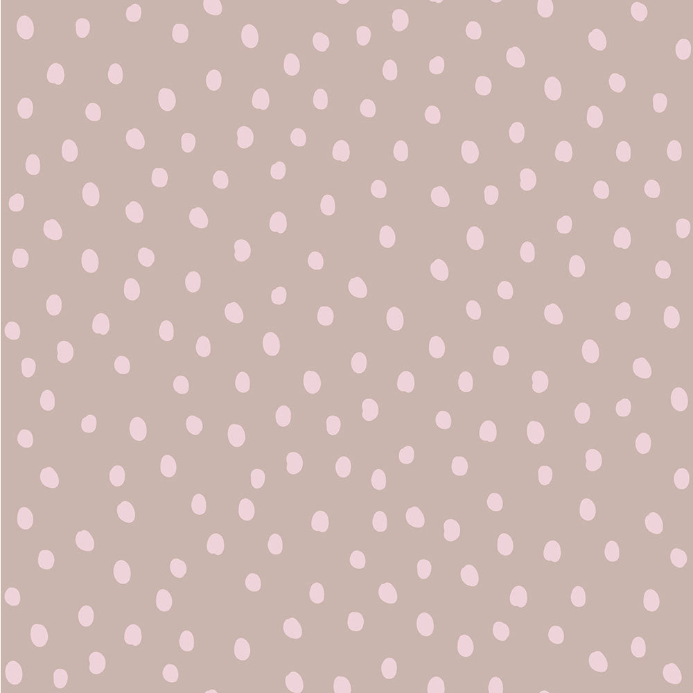 DEKORNIK WALLPAPER - 
SIMPLE irregular dots powder pink cappucino  - L: 50 x H: 280