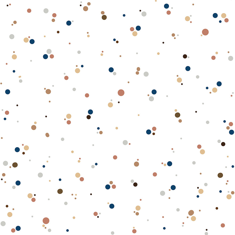 DEKORNIK WALLPAPER - SIMPLE dots minimini cinnamon blue  - L: 50 x H: 280