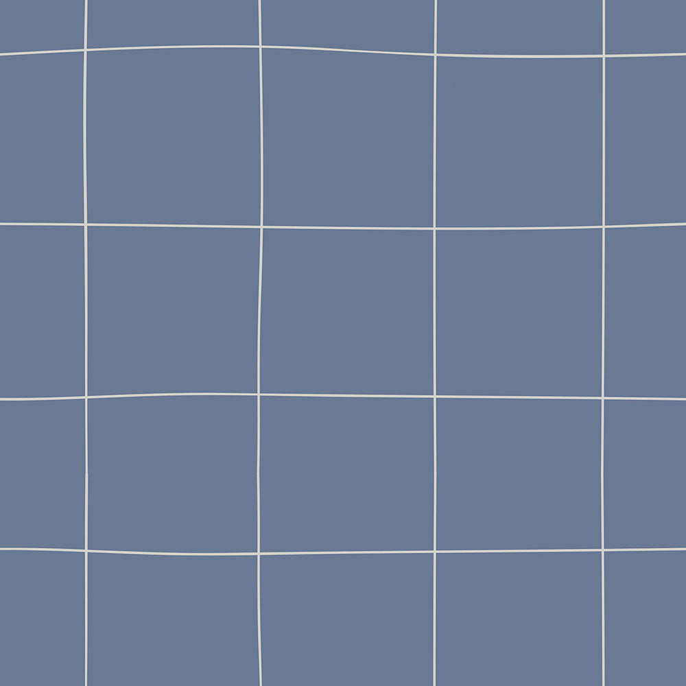 DEKORNIK WALLPAPER - SIMPLE irregular check pattern blue  - L: 50 x H: 280