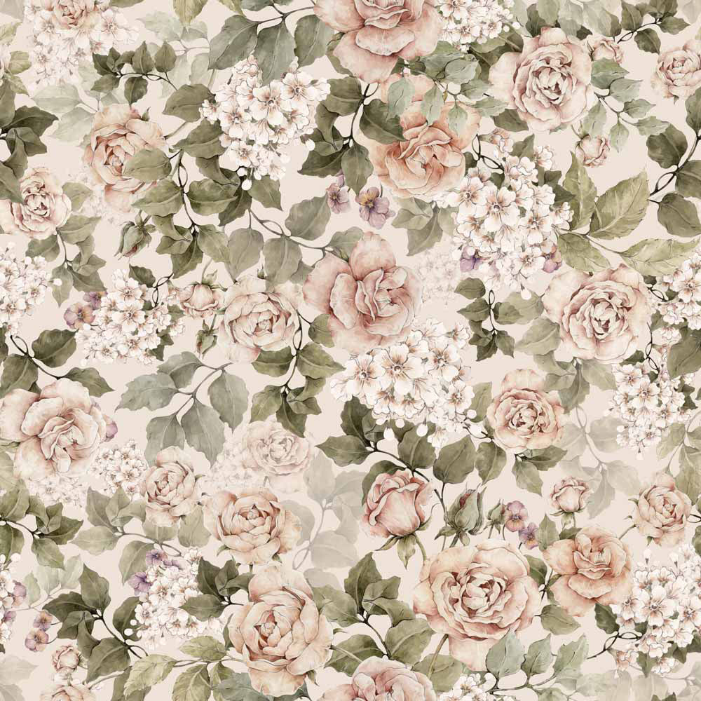 DEKORNIK WALLPAPER - Roses In Summer Bloom  - L: 100 x H: 280