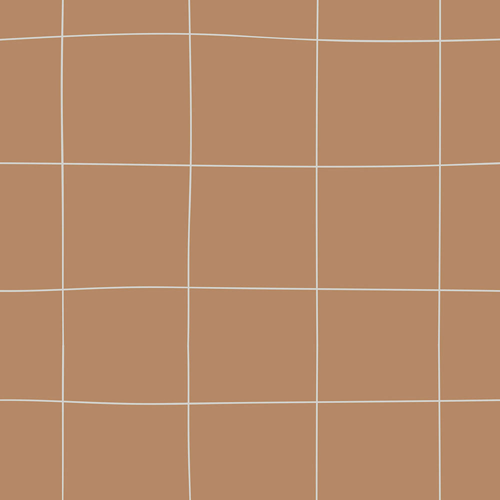 DEKORNIK WALLPAPER - SIMPLE irregular check pattern cinnamon  - L: 50 x H: 280