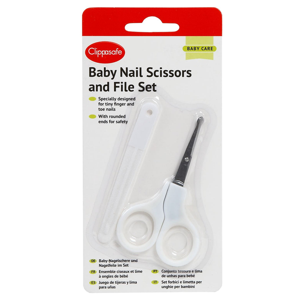 Clippasafe Baby Nail Scissors & File Set