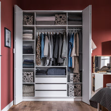 Load image into Gallery viewer, VOX 4 You Bi Fold 4 Door Wardrobe with Built in Drawers - White
