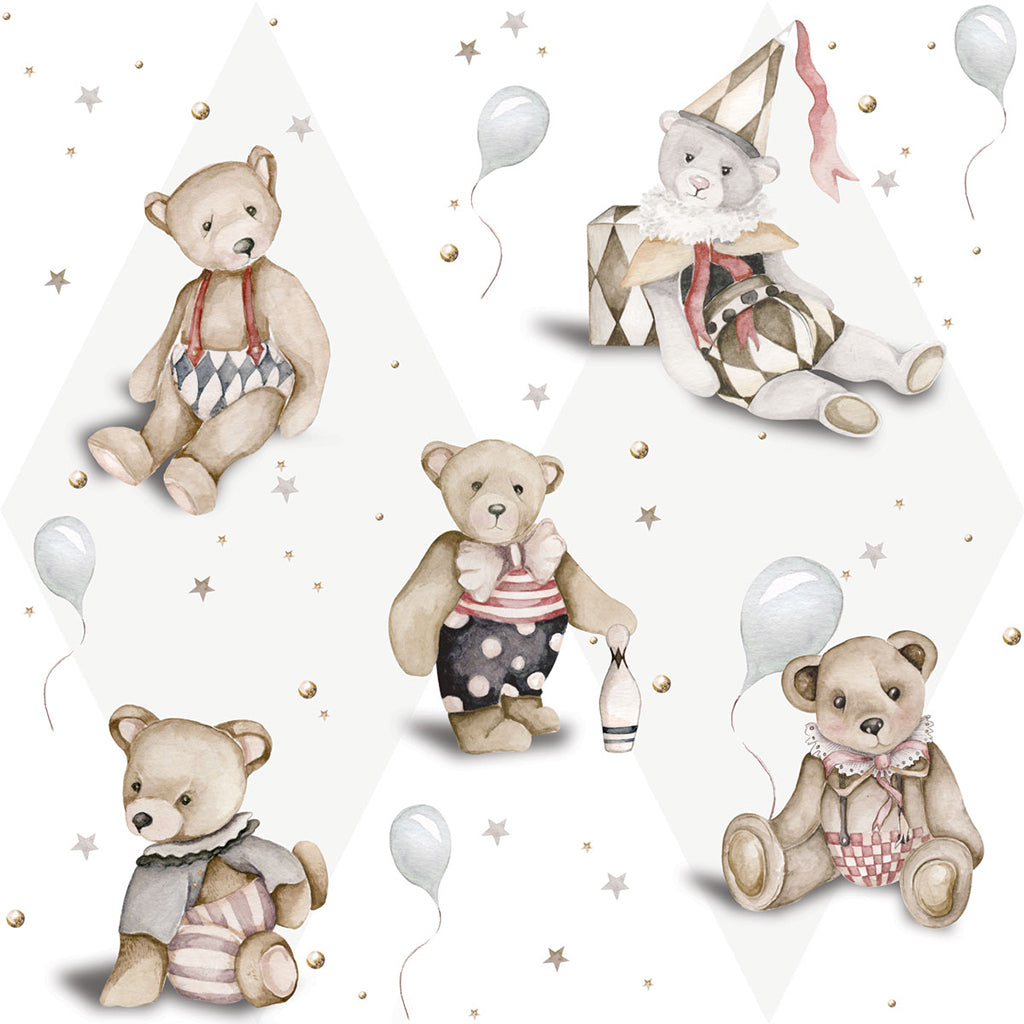 DEKORNIK WALLPAPER - Teddy Bears french / Toys from the attic - L: 100 x H: 280