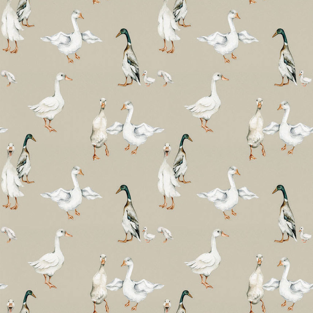 DEKORNIK WALLPAPER - White Ducks  - L: 50 x H: 280