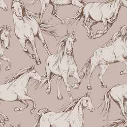 DEKORNIK WALLPAPER - Horses Beige  - L: 100 x H: 280