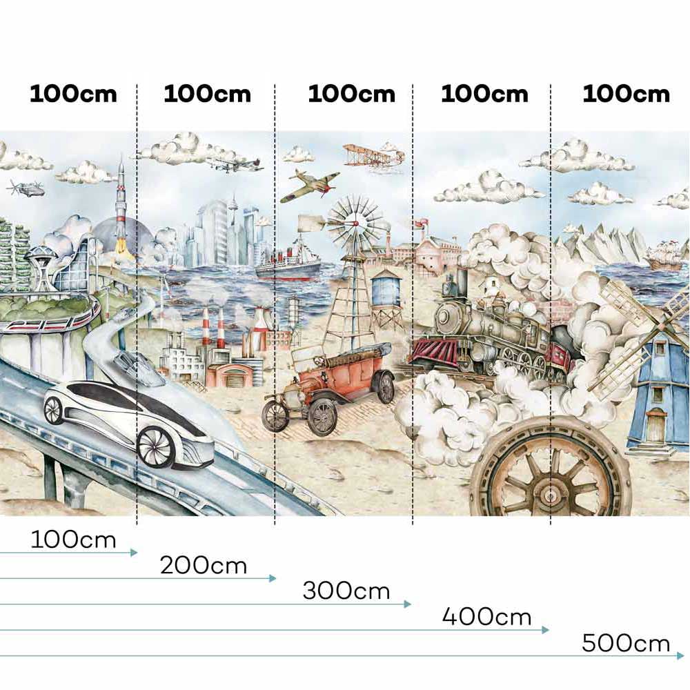 DEKORNIK WALLPAPER - Industrial Evolution  / From Future to Past - 500cm - H: 280