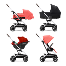 Load image into Gallery viewer, CYBEX Eezy S Twist+2 Pushchair - Silver/Hibiscus Red

