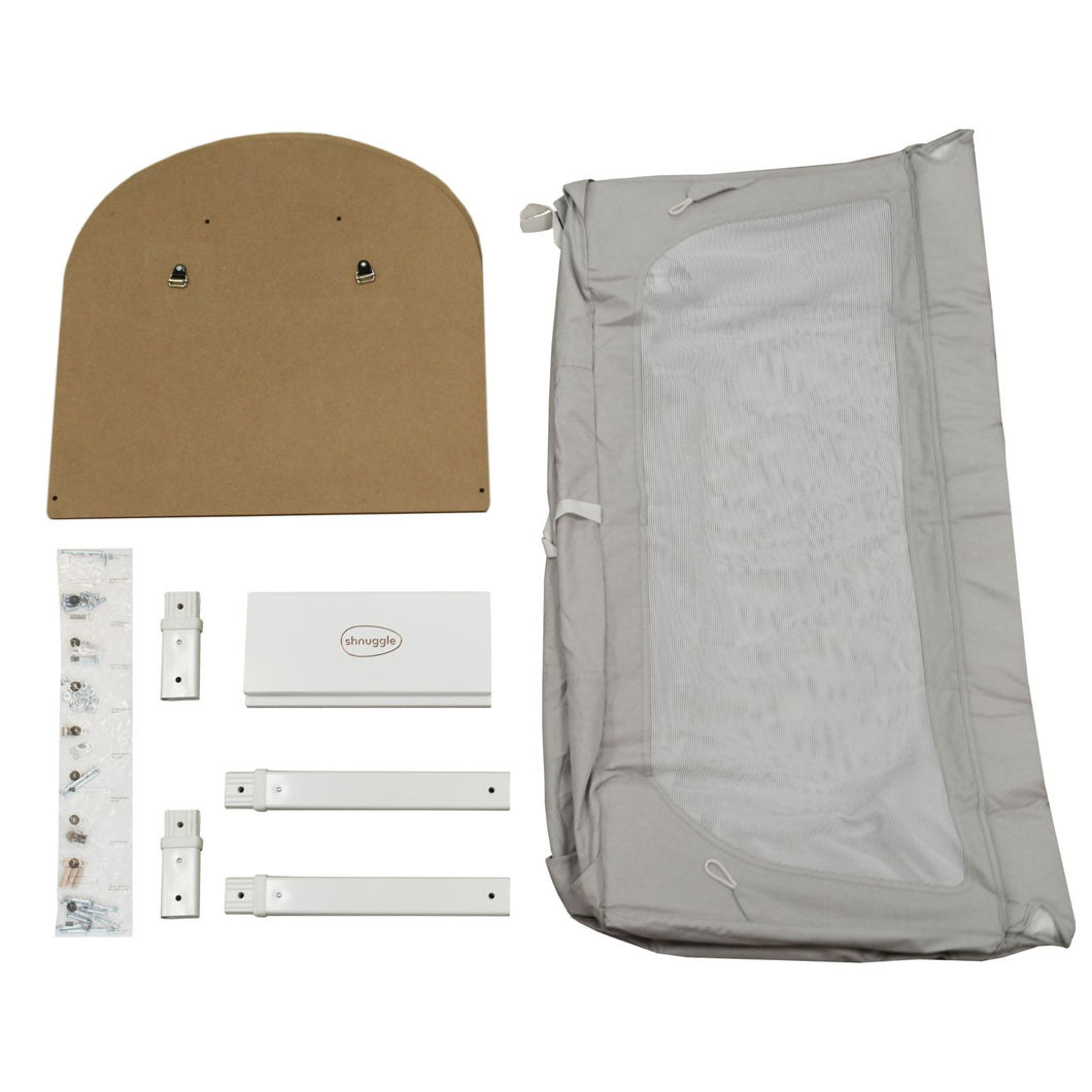Shnuggle Cot Conversion Kit for Air Bedside Crib - Dove Grey