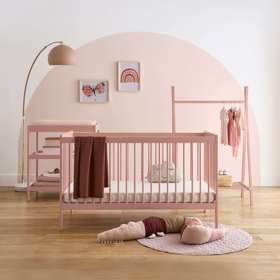 Cuddleco Nola 3 Piece Nursery Furniture Set - Soft Blush Pink