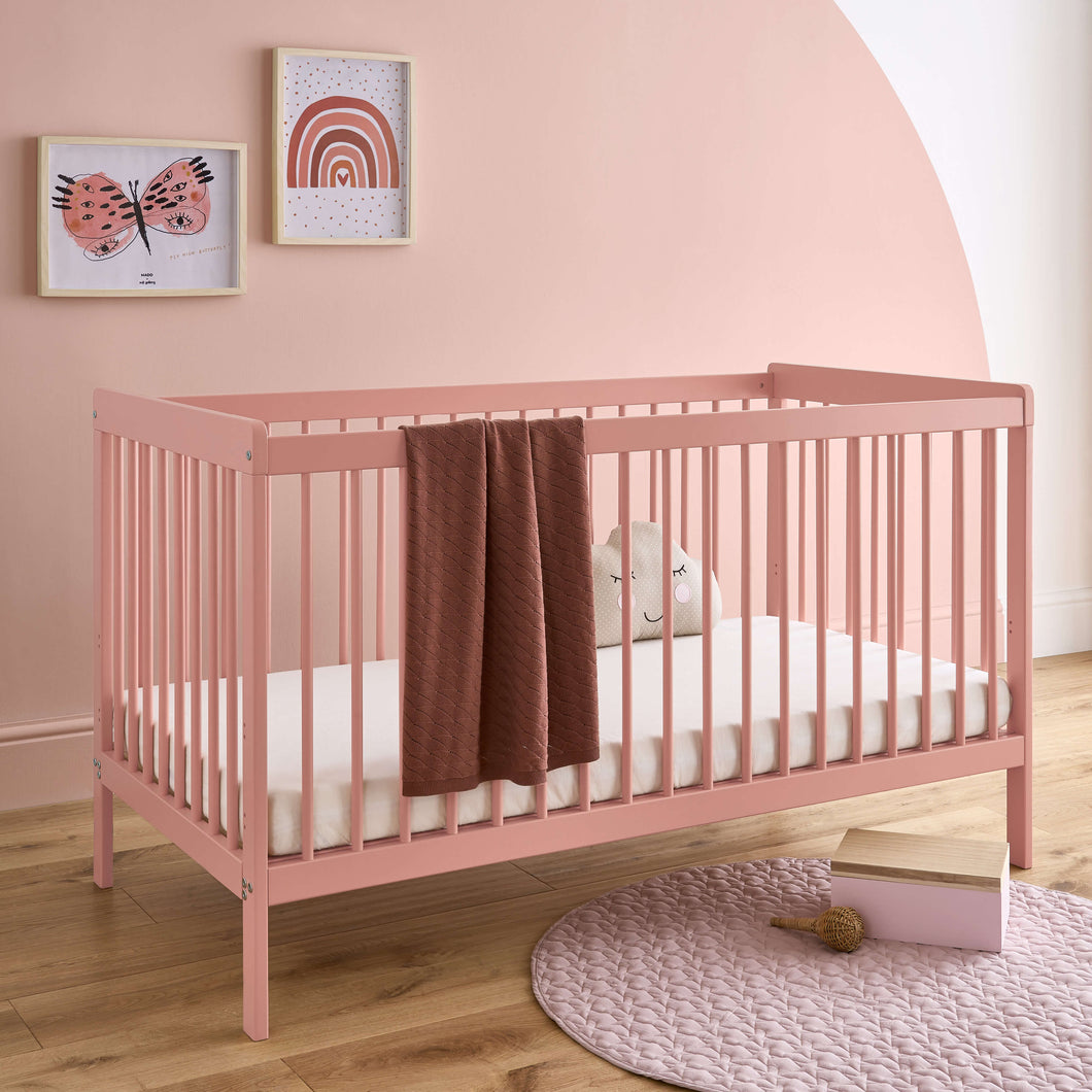 Cuddleco Nola Cot Bed - Soft Blush Pink