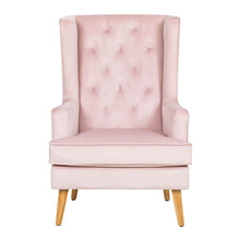 Load image into Gallery viewer, Convertible Nursing Rocking Chair - Dusty Pink Natural Legs
