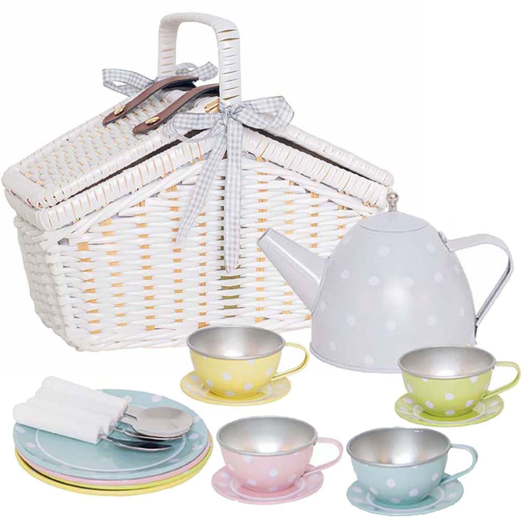 Jabadabado Picnic Basket Tin Tea Set