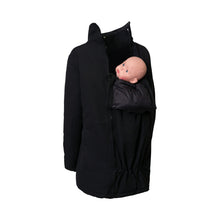 Load image into Gallery viewer, Wombat &amp; Co Bandicoot Mens Baby Wearing Coat - Black
