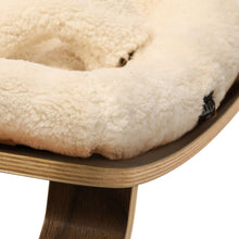 Load image into Gallery viewer, Charlie Crane LEVO Baby Rocker Walnut + Fur Milk Seat
