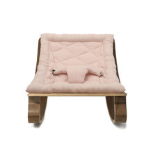 Load image into Gallery viewer, Charlie Crane LEVO Baby Rocker Walnut + Organic Nude Pink Seat

