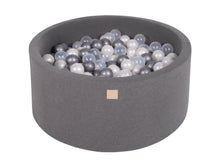 Load image into Gallery viewer, MEOWBABY Round Foam Ball Pit Cotton 40cm - Dark Grey
