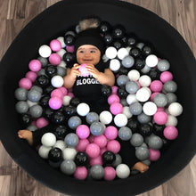 Load image into Gallery viewer, MEOWBABY Round Foam Ball Pit Cotton 40cm - Black
