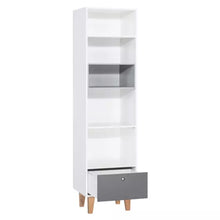 Load image into Gallery viewer, VOX Concept Narrow Bookcase - White &amp; Grey
