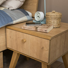 Load image into Gallery viewer, VOX Nature Bedside Table - White &amp; Oak Effect
