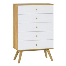 Load image into Gallery viewer, VOX Nature Chest of Drawers - White &amp; Oak Effect
