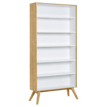 Load image into Gallery viewer, VOX Nature Tall Wooden Bookcase - White &amp; Oak Effect
