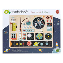 Load image into Gallery viewer, Wooden Tender Leaf Space Station Activity Board
