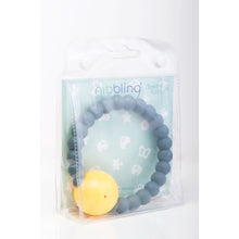 Load image into Gallery viewer, Nibbling Rattle Ring - Grey &amp; Yellow
