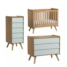 Load image into Gallery viewer, VOX Vintage 3 Piece Cot Nursery Set in a Choice of Oak or 5 Pastel Colours
