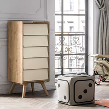 Load image into Gallery viewer, VOX Vintage Tall Chest of Drawers in a Choice of Oak or 5 Pastel Colours
