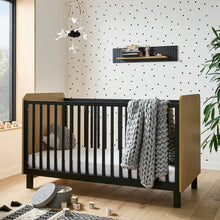 Load image into Gallery viewer, Cuddleco Rafi 4 Piece Nursery Furniture Set - Oak &amp; Black
