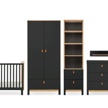 Load image into Gallery viewer, Cuddleco Rafi 5 Piece Nursery Furniture Set - Oak &amp; Black
