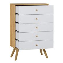 Load image into Gallery viewer, VOX Nature Chest of Drawers - White &amp; Oak Effect
