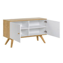 Load image into Gallery viewer, VOX Nature Small Wooden Sideboard in White &amp; Oak Effect
