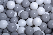 Load image into Gallery viewer, MEOWBABY Medium Square Ball Pit Dark Grey (200 Balls - Grey/White)
