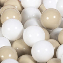 Load image into Gallery viewer, MEOWBABY Round Ball Pit Velvet 30cm - Beige (200 Balls White &amp; Beige)
