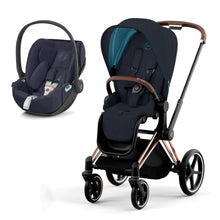Load image into Gallery viewer, CYBEX PRIAM PLUS Cloud Z2 Travel System - Rosegold/Midnight Blue
