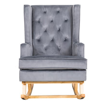 Load image into Gallery viewer, Convertible Nursing Rocking Chair - Midnight Grey Natural legs
